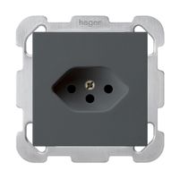 Prise ENC kallysto T13 anthracite avec plaque de fixation