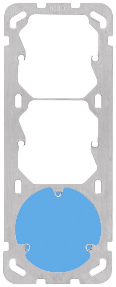 Plaque de fixation Hager grd.I-I-I 77×197mm