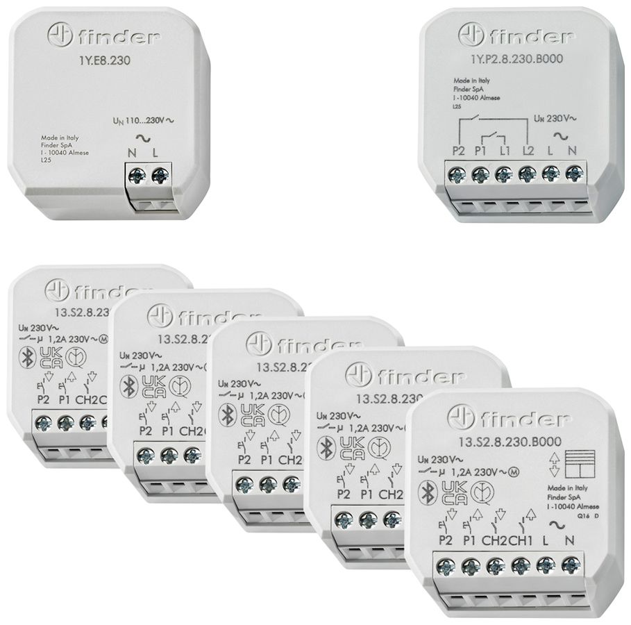 EB-Jalousieaktor-Set FINDER 13.S2 Bluetooth 6A 200W AC 2×Eingang