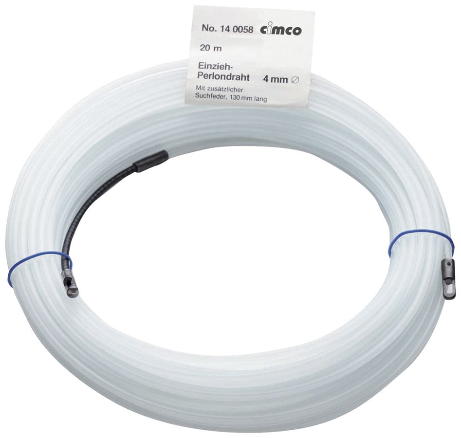 Einziehband Cimco Ø4 Ring Ø6mm Polyamid (PA) 25m weiss