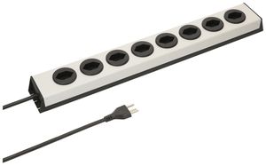 Steckdosenleiste MAX HAURI Power Line 10A 8×T13 grau