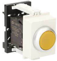 Poussoir lumineux AMD K&N, 24VAC/DC, 1F/1O 6A, 2UM, calotte jaune