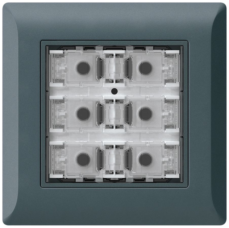 Poussoir KNX ENC KLI p.6×touches 6×points actionnables LED anthracite