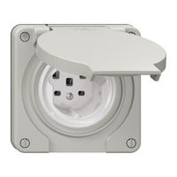 Steckdose NEVO N.CO, 1×T25, IP21, lichtgrau