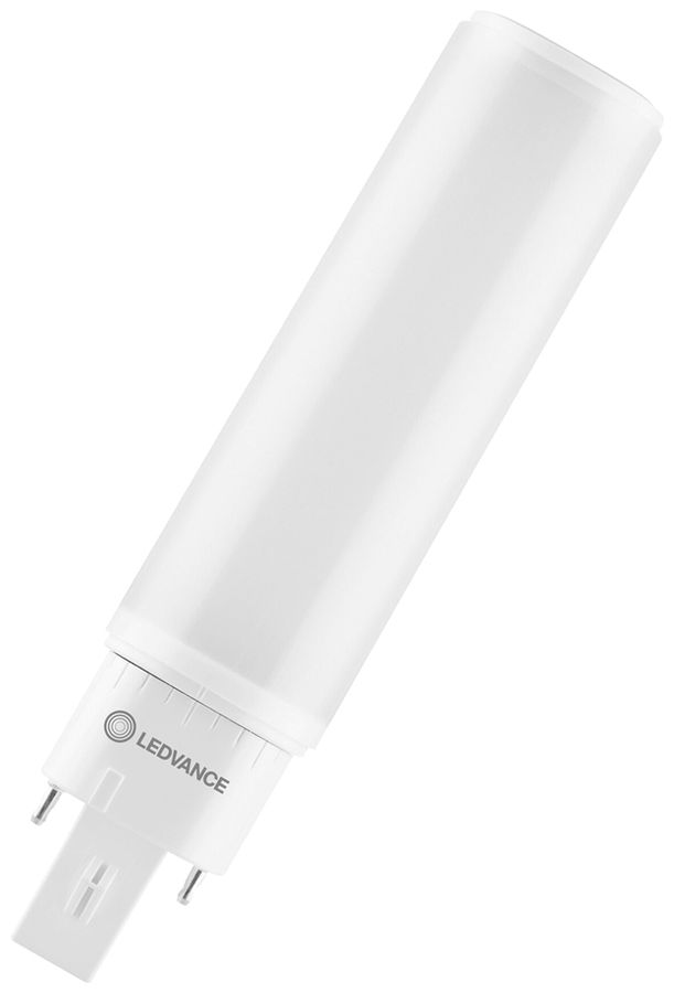 Lampe LED LEDVANCE DULUX LED D/E18 G24Q-2 7W 700lm 3000K 142.8mm mat 120°