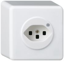 AP-Steckdose Hager basico 1×Typ 23 beleuchtet Q weiss