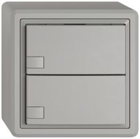 Pulsante universale AP EDIZIO.liv UNI SNAPFIX® s.LED 2× com.1T grc