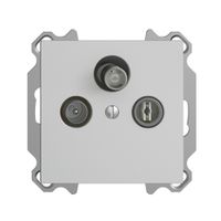 UP-Stichdose SAT/TV/R DB53 EDIZIOdue hellgrau mit SAT-F-Anschluss