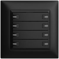 Poussoir ENC KNX 8× EDIZIOdue noir RGB avec LED