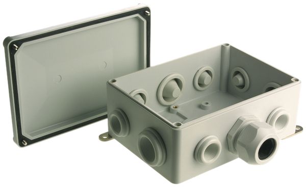 Abzweigdose 120×120×68mm Woertz leer grau