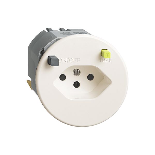 UP-Steckdose FH T13 FI 30mA P, shutter, weiss