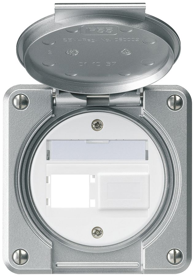 Montageset robusto IP55 Frontauslass für 2×R&M aluminium