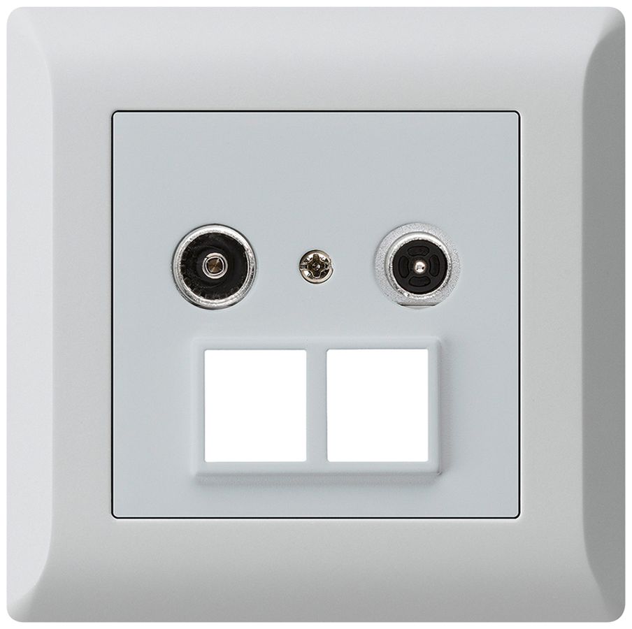 Prise multimédia ENC kallysto.line R/TV 4dB 2GHz gris clair