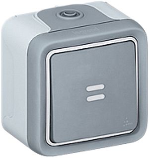 Interruttore a bilico lum. AP PLEXO 3/1L C grigio