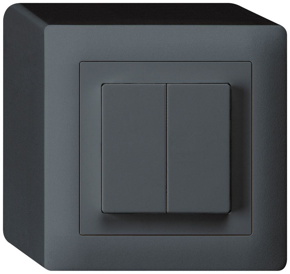 AP-Druckschalter kallysto 3/1L+AR/1 anthrazit