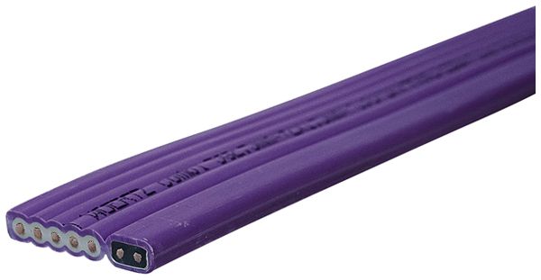 Flachkabel Woertz Combi 5×2.5+2×1.5mm² halogenfrei lila Cca