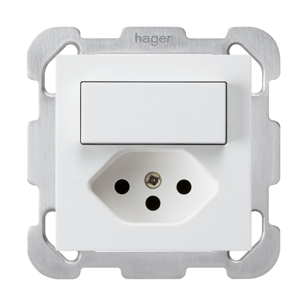 Combinaison ENC A-R/1P+T13 blanc kallysto avec plaque de fixation