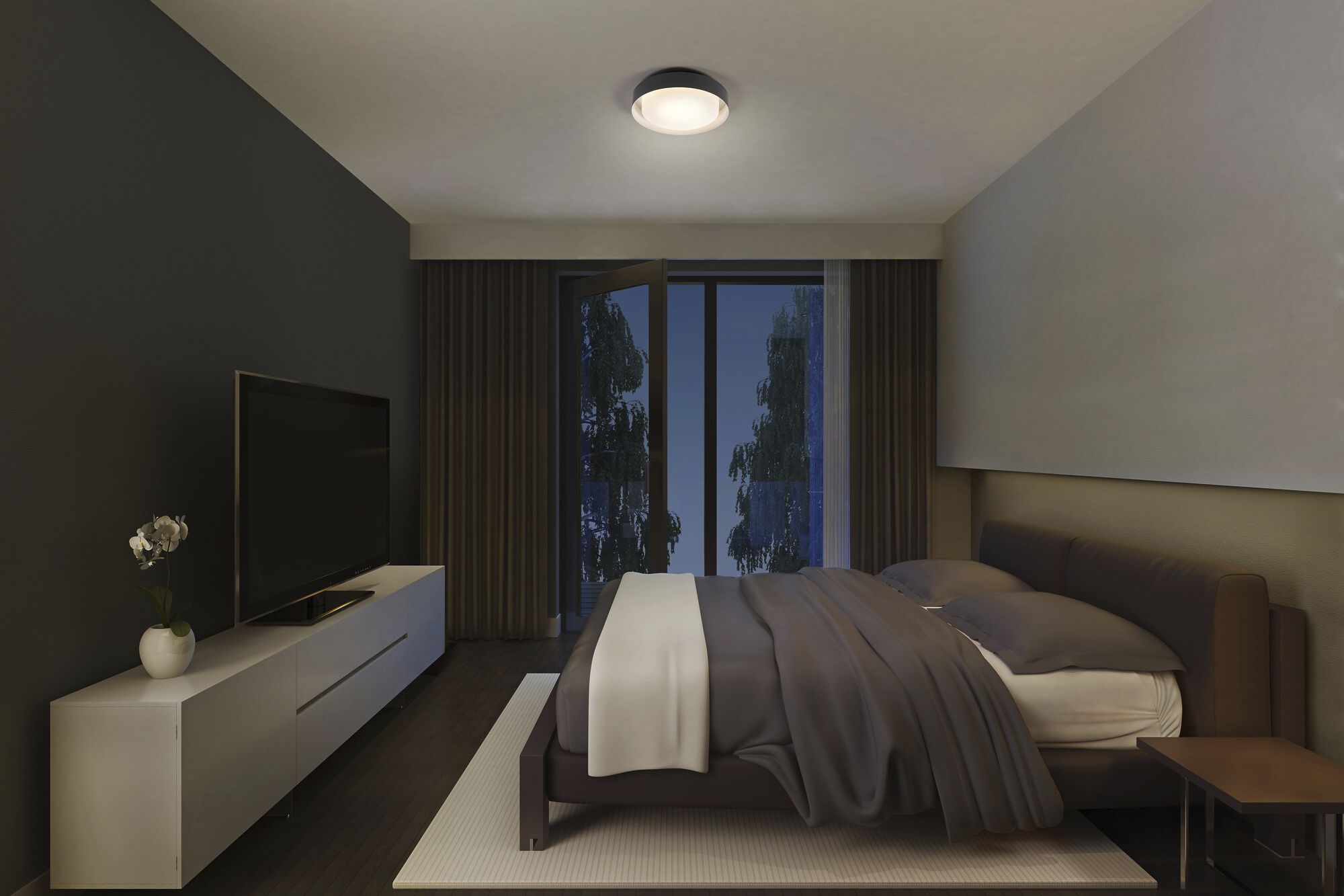 Deckenleuchte LEDVANCE ORBIS MADRID E27 2×0…10W Ø290mm schwarz