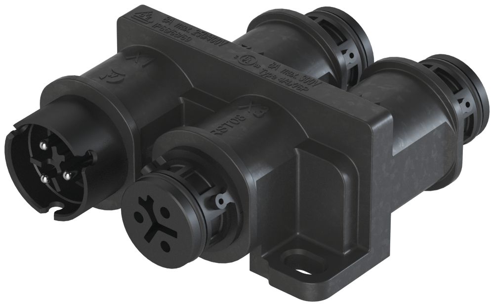 Bloc de distribution Wieland RST08i3VL3P1HF V SW noir