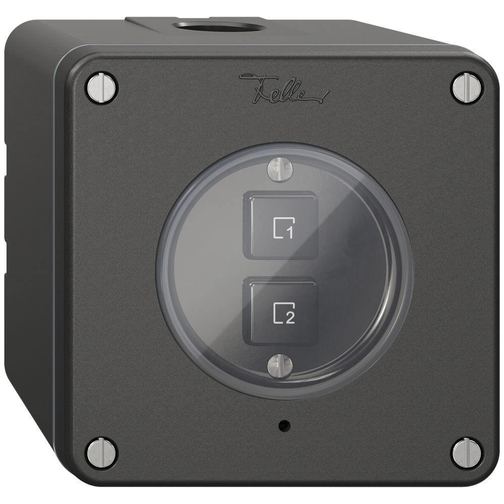 Poussoir scène AP 2 scènes vertical/2T NEVO Wiser noir