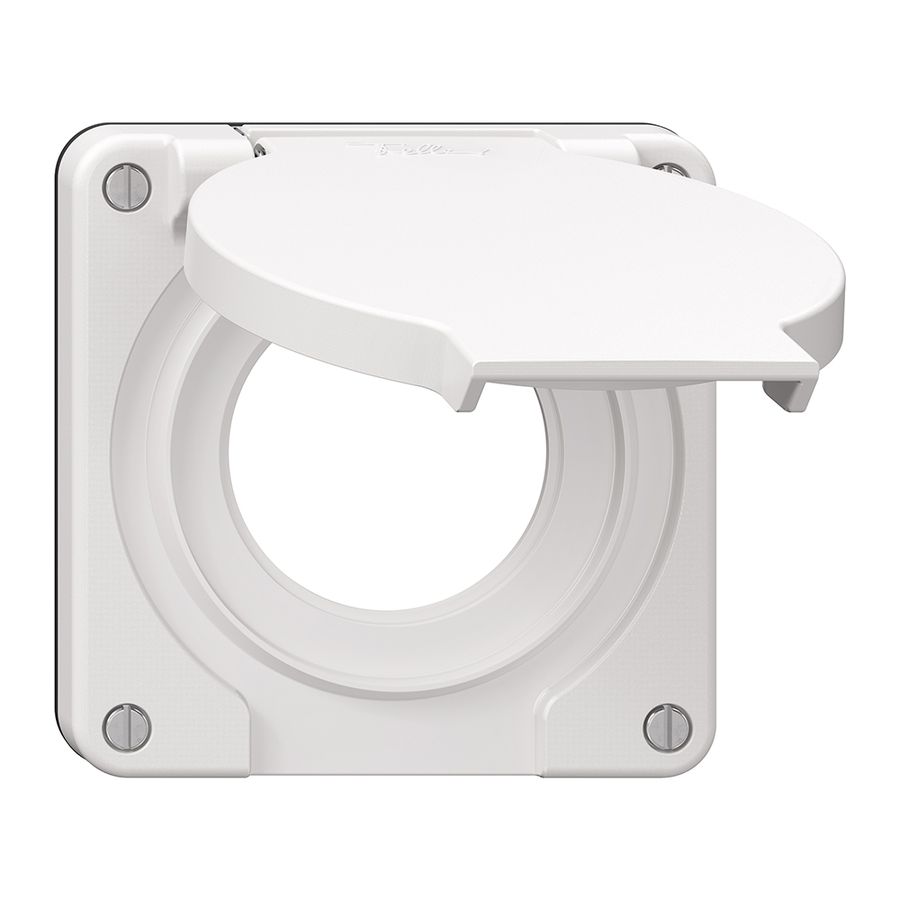 Couvercle avec clapet NEVO Ø43mm pour prise SCHUKO bc (joint bc)