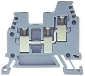 Borne de passage joignable Woertz 0.5…4mm² 32A 800V vis 3×1 rail DIN 35mm gris