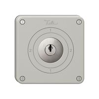 Drehschalter NEVO, 3/2L, mit Schloss&2 Schlüsseln, KS, 2-1-2-1, lichtgrau