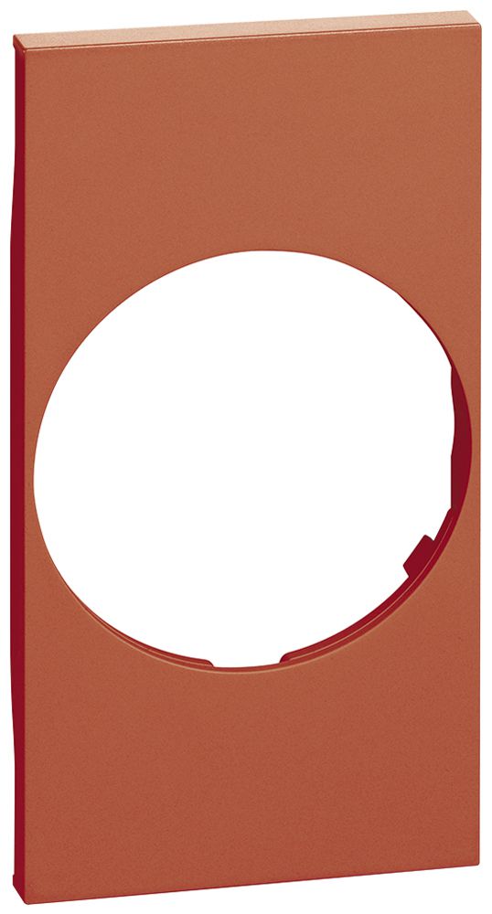 Cache Living Now 2 modules pour prise Schuko rouge