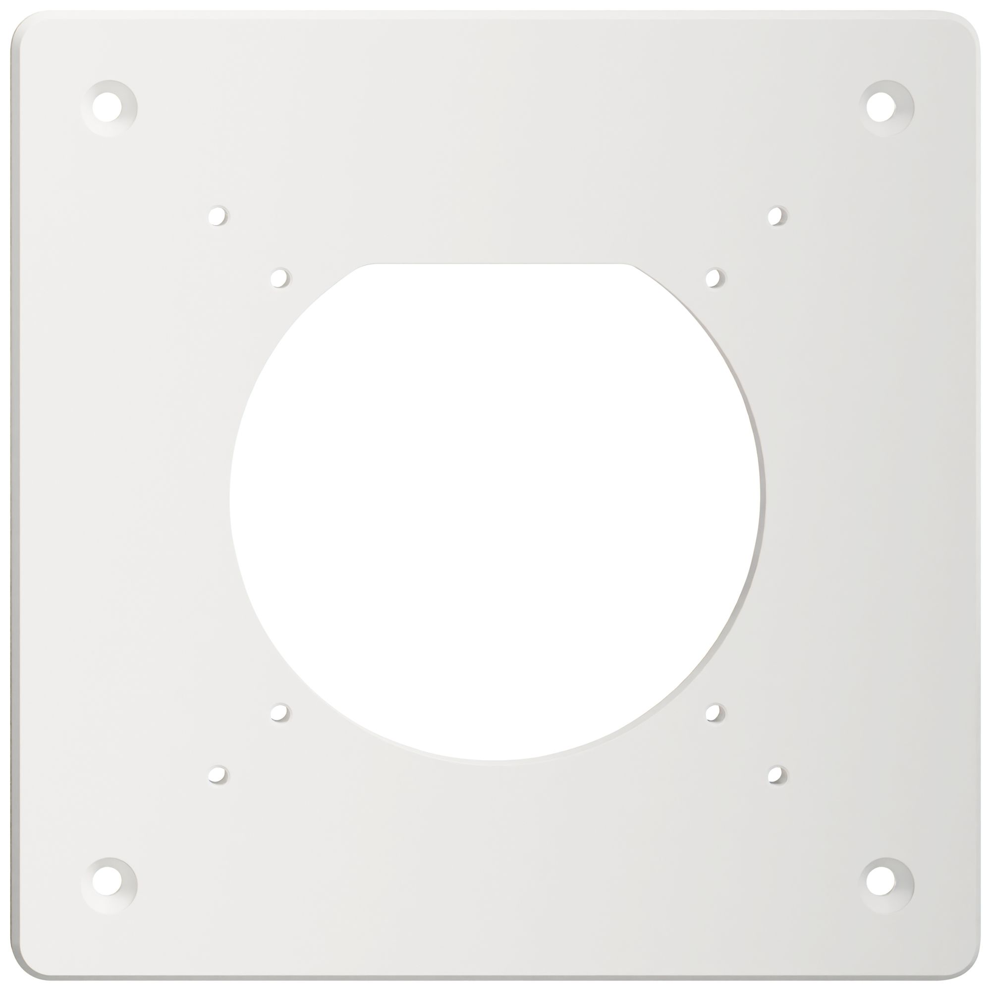 Plaque de montage Feller NEVO SNAPFIX® 1×1 Ø69mm 125×125mm blanc