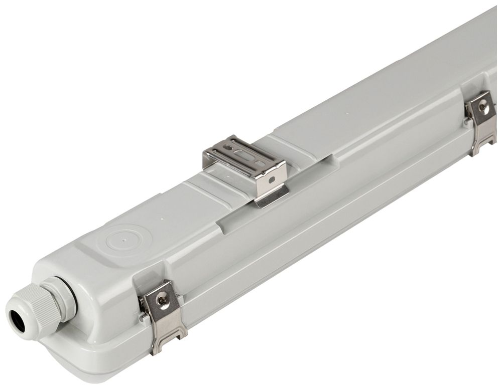 LED-Feuchtraumleuchte SLV WATERPROOF V 9/18W 2010lm 830/840 IP66 0.6m grau