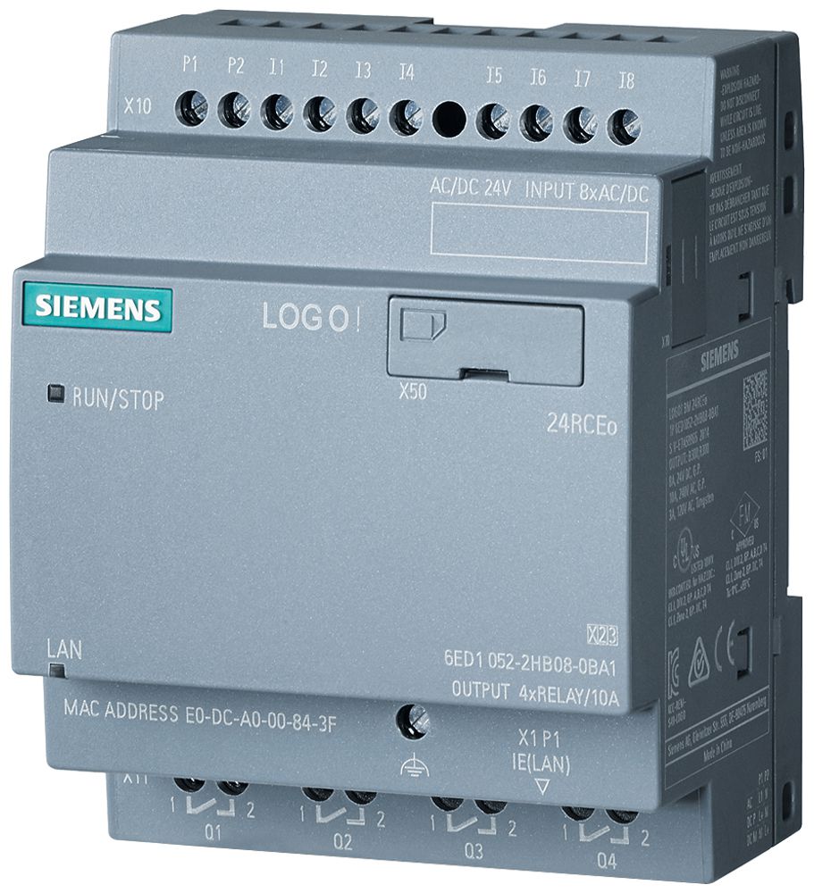 Modulo logico PLC Siemens LOGO!8.3 24RCEO(AC), 8ED/4UD