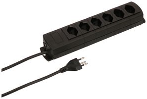 Steckdosenleiste MH PRIME LINE 10A 6×T13 15m schwarz