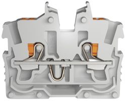 Borne de passage WAGO TopJob-S 2250 1mm² 2L 13.5A 500V a.borne d'extrémité gris