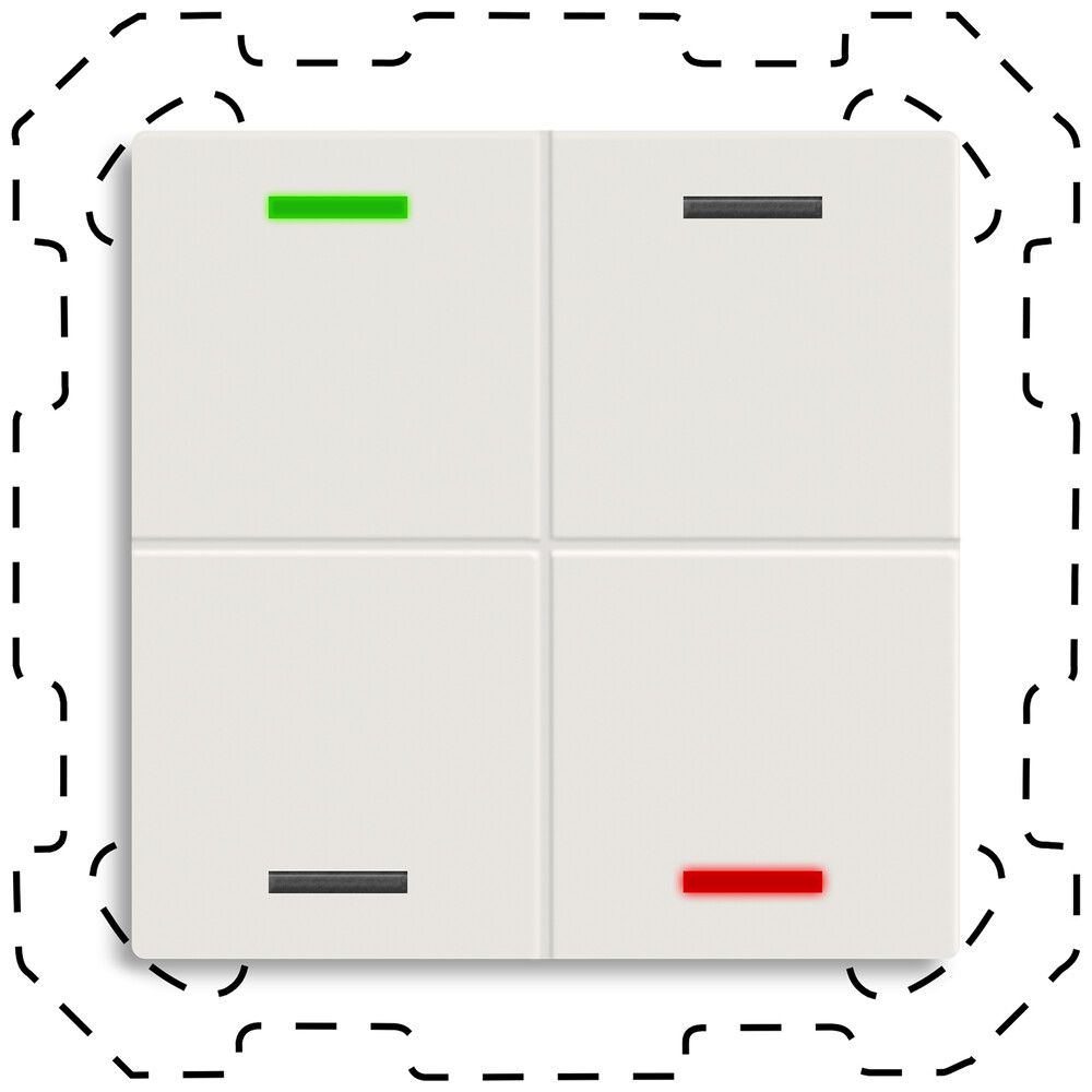 EB-Taster KNX RGBW MDT TAL-6004011.02S 4T/4B weiss matt "neutral"