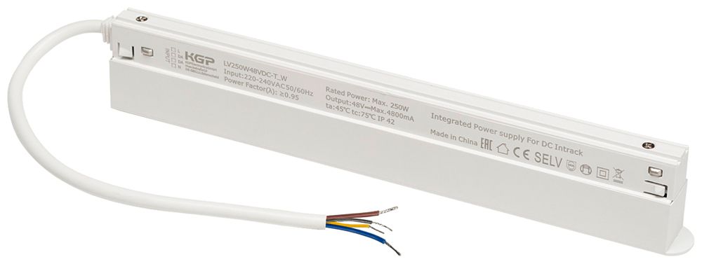 Alimentation LED SLV Intrack rail conducteur 272W 48V DALI 268mm blanc