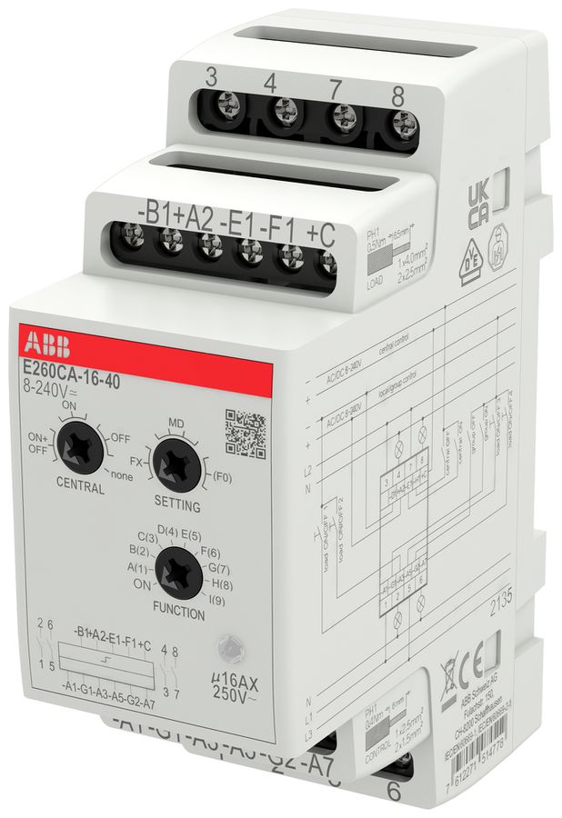 Schrittschalter ABB E260CA-16-40 2TE 8…240VUC/16A 4000W 4S