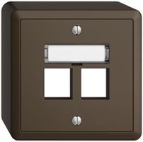 Kit montaggio AP EDIZIOdue, uscita dritta, per 2×Keystone, coffee