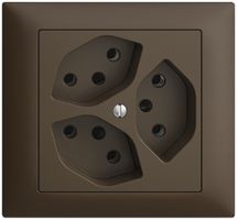 EB-Steckdose EDIZIOdue 3×T13 coffee