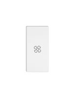 Taste 1/2 EDIZIO.liv Wiser mit SNAPFIX® horiz.mit Symbol Ventilator ws