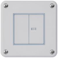 UP-Druckschalter robusto IP55 Schema 3+3 1×beleuchtet grau