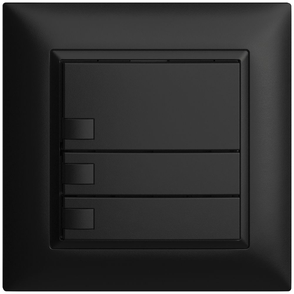 Poussoir ENC KNX 3× EDIZIOdue noir RGB sans LED