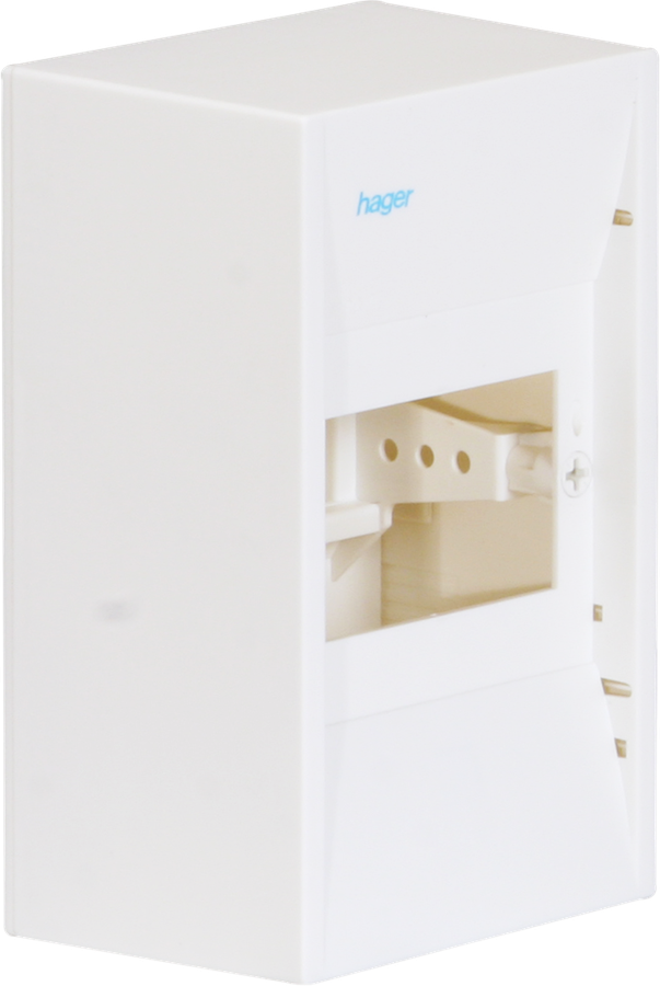 Coffret de distribution AP Hager mini gamma 1 rangée 4UM IP30 110×180×82mm