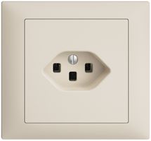EB-Steckdose EDIZIOdue T23 16A crema, mit Steckklemmen