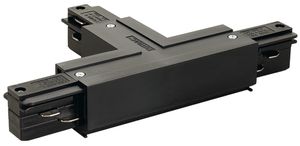 Raccord en T SLV pour rail conducteur EUTRAC, terre droite noir