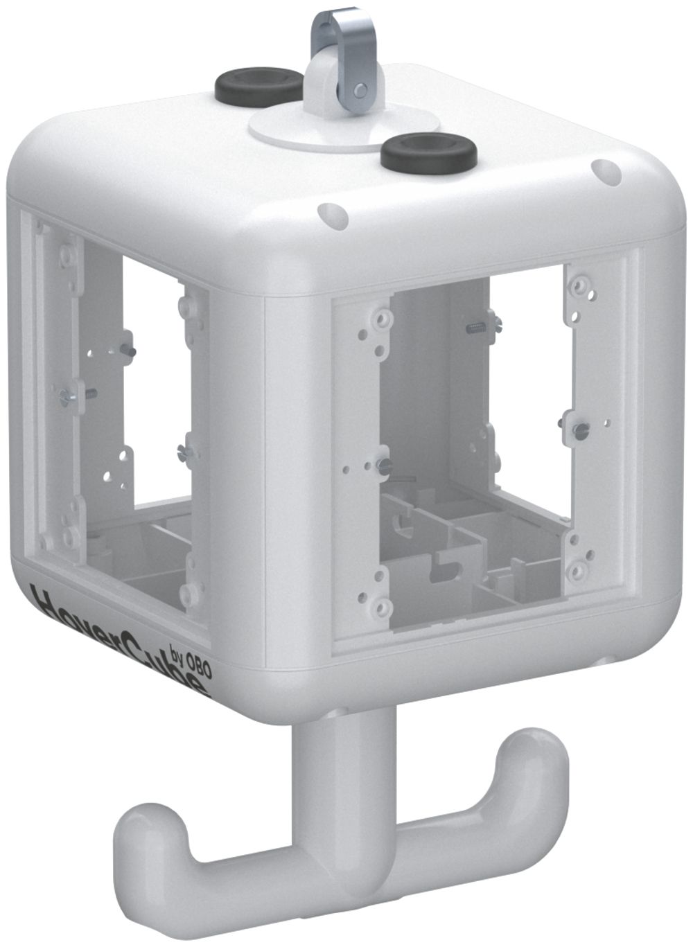 Boîtier Bettermann HoverCube, a.poignée, vide 140×140×252mm, PA, blanc pur, IP20