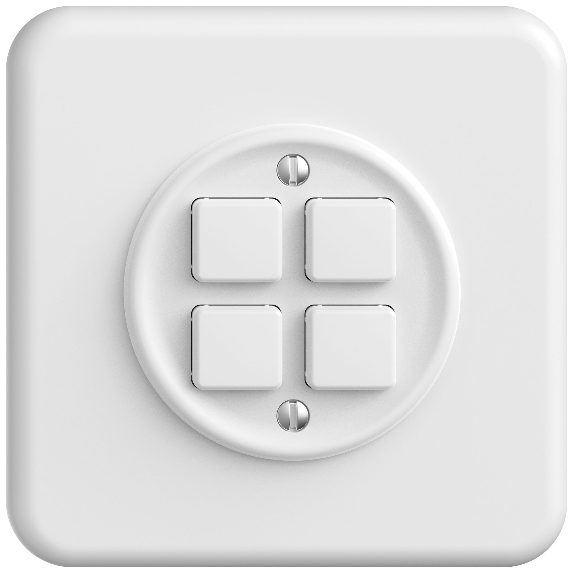 UP-KNX-Taster RGB STANDARDdue SNAPFIX® 4×Taste m.Temperaturfüh.ws