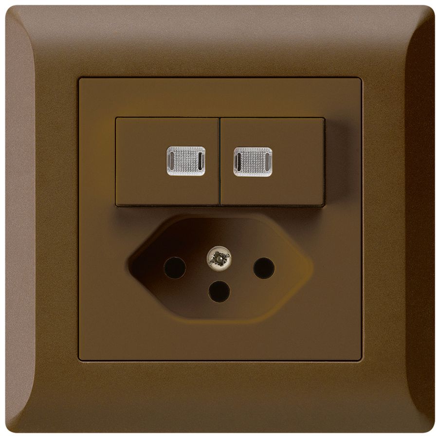 UP-Leuchtkombination 3/1P+A-R+T13 kallysto.line braun 2 Linsen