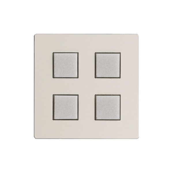 Kit de recouvr. EDIZIOdue elegance pour poussoir quadruple blanc arctique