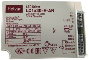 Netzteil DOTLUX, für LED-Konverter, mit Kabel, 124×82×23mm, 0…10V, IP40