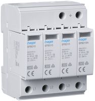 Überspannungsableiter T2 Hager SPD 4P 20kA TN-S TT Imax 40kA Up 1.5kV 4TE